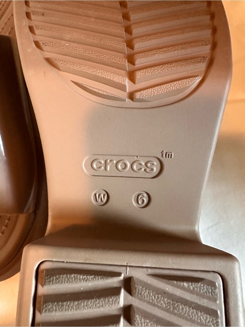 CROCS Women’s Platform Mule Slide - Taupe Brown - Picture 8 of 8